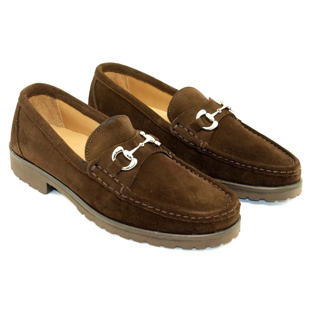 Alan Payne Wharton Brown Suede Bit Loafers
