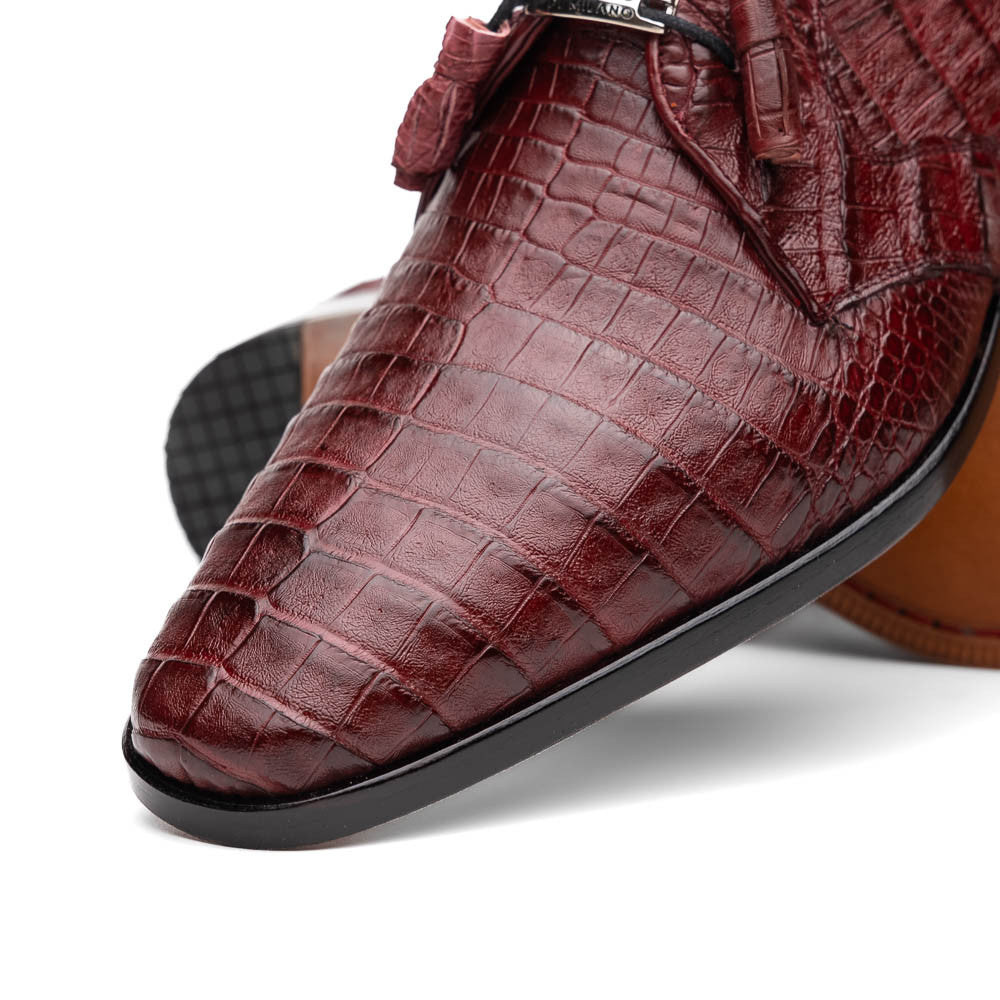 Marco Di Milano Lacio Derby Wine Caiman Shoes