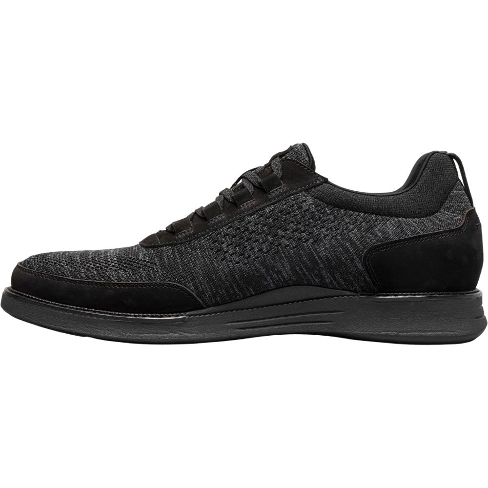 Florsheim Launch Black Knit Elastic Lace Moc Toe Slip On Men's Shoes