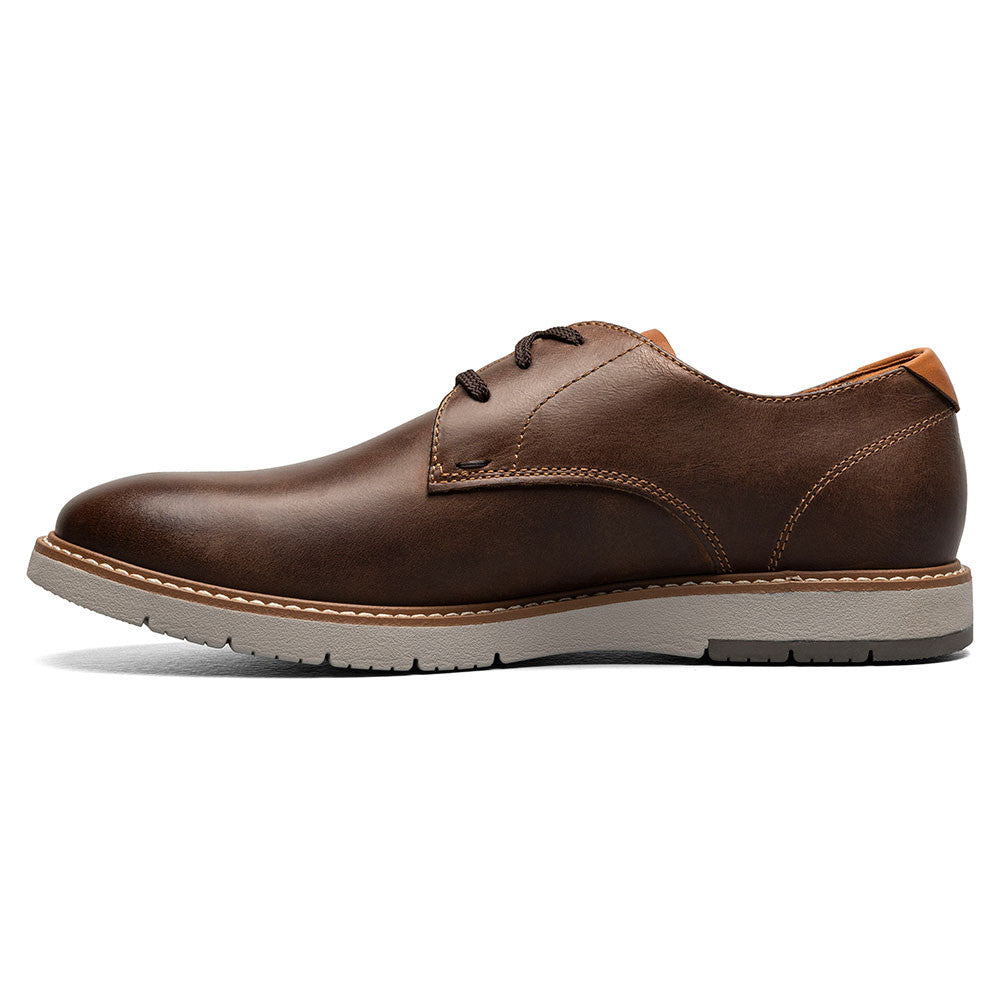 Florsheim Vibe Brown CH Smooth Leather Plain Toe Derby Dress Shoe (USA Men Size)