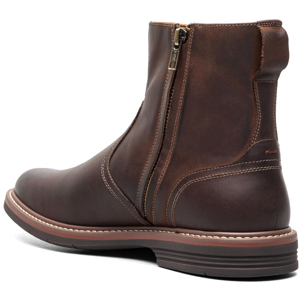 Norwalk PlainToe Side Zip Boot | Florsheim Brown CH Dress Boots for Men