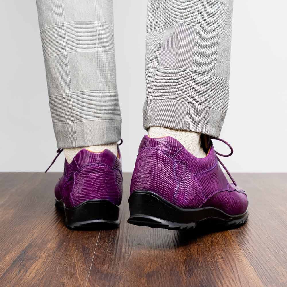 Marco Di Milano Crater Caiman & Lizard Sneaker - Purple