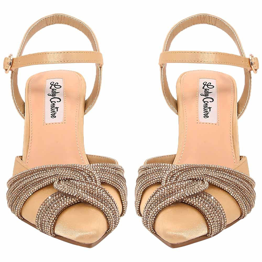 Lady Couture Fay 3.5” Pumps in Gold