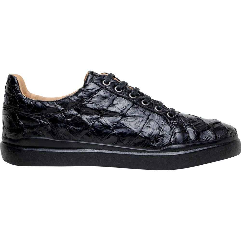 Belvedere Kingstone Black Men’s Genuine Pirarucu Sneakers
