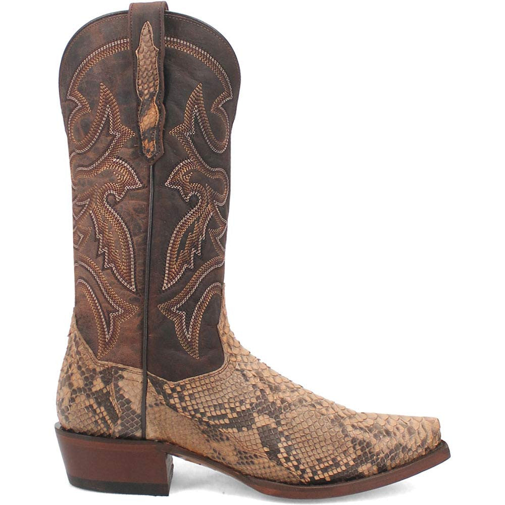 Dan Post Sturgis Sand Python Snake Snip Toe Western Cowboy Boot (US Men Size)