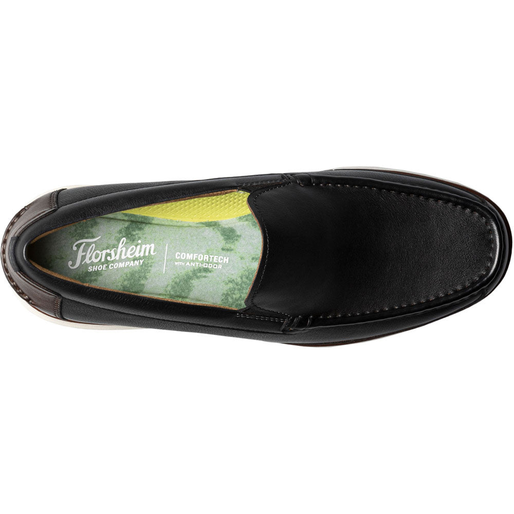 Florsheim Tropics Black Multi Moc Toe Venetian Slip On Shoes