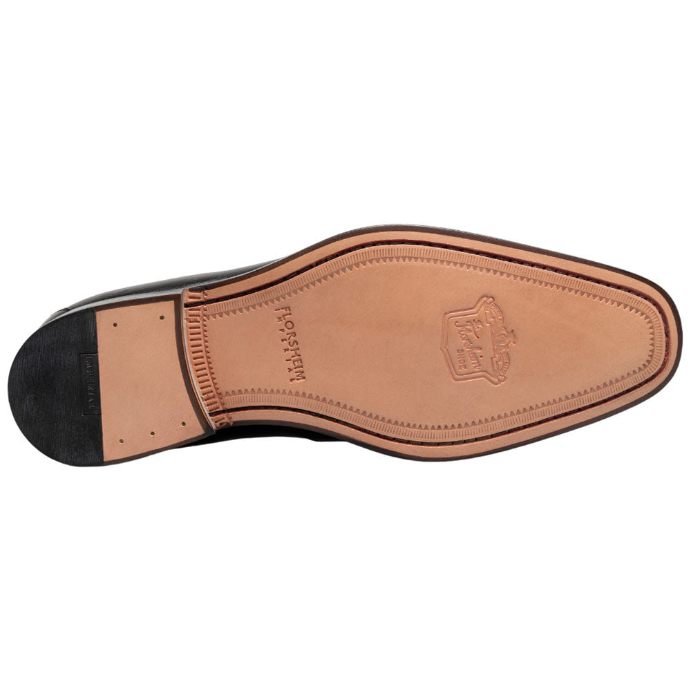 Florsheim Jacobi Moc Toe Slip On Black Leather Loafers for Men