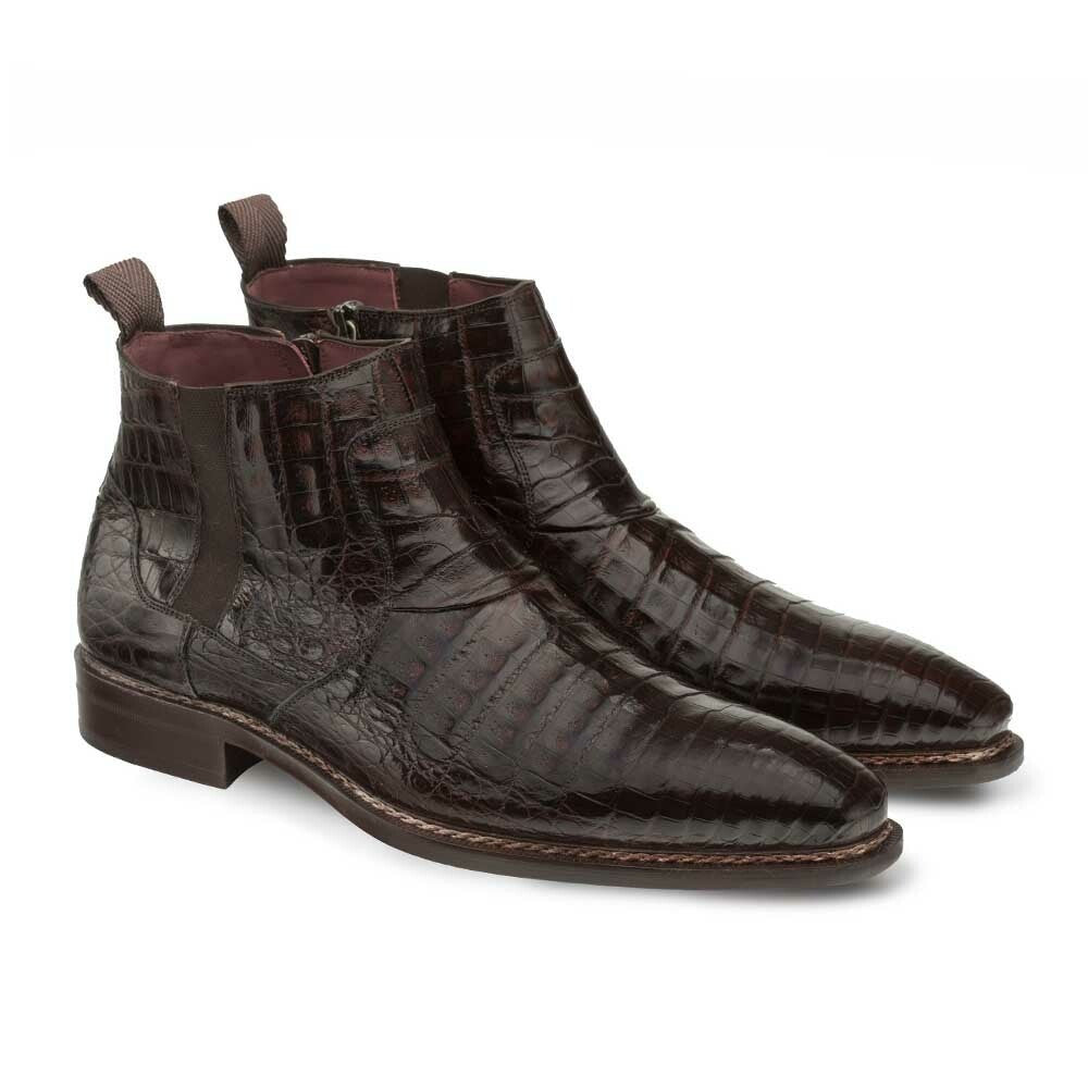 Mezlan Men's Blackmore Crocodile Dress Boot in Brown
