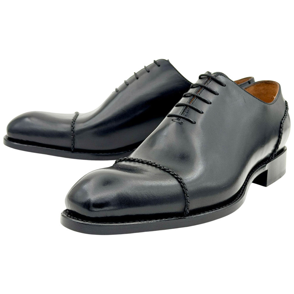 Ugo Vasare Henry Goodyear Welt Cap Toe Black Dress Shoes
