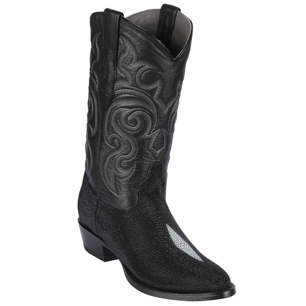 Los Altos Exotic Black Boots Genuine Stingray Skin