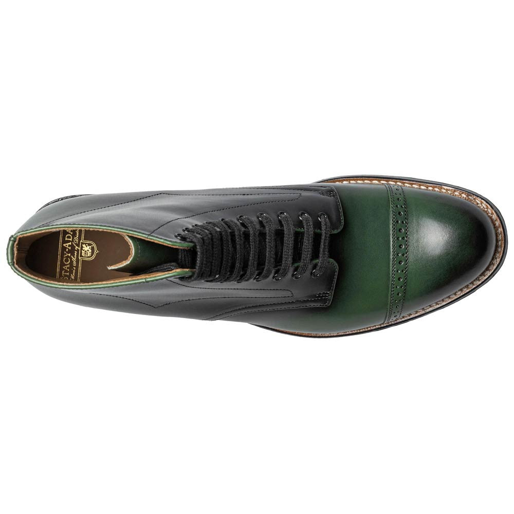 Stacy Adams Madison Green Anaconda Print Leather Cap Toe Boots (USA Men Size)