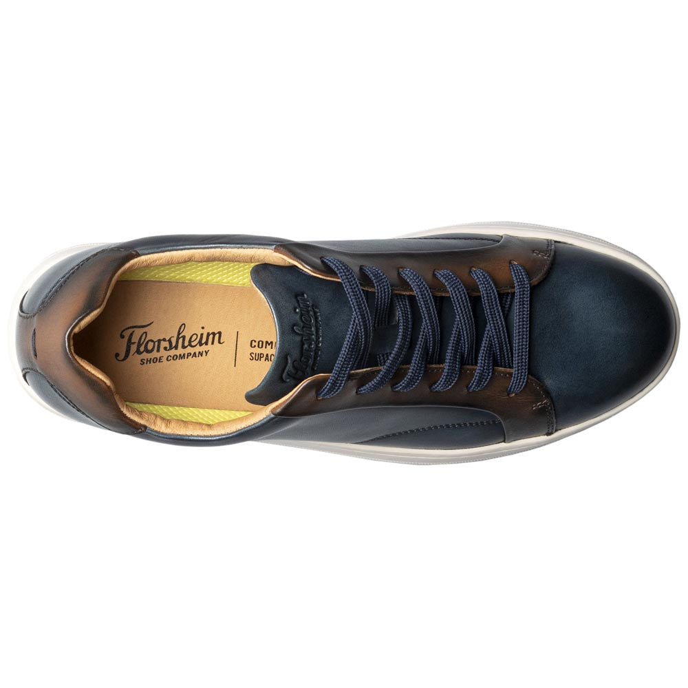 Norwalk Monopoli Lace To Toe Sneaker | Florsheim Navy Multi Dress Sneakers for Men