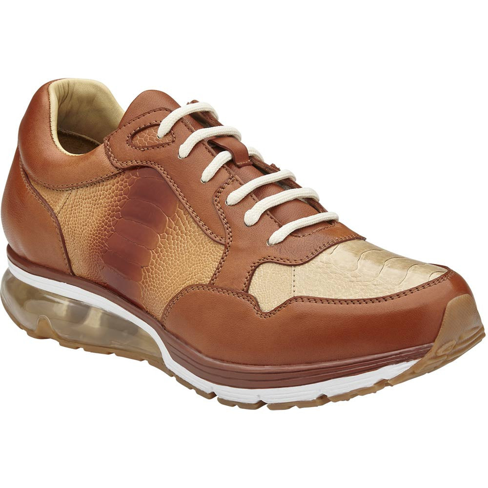 Belvedere Gino Men’s Genuine Ostrich & Soft Italian Calf Leather Sneakers