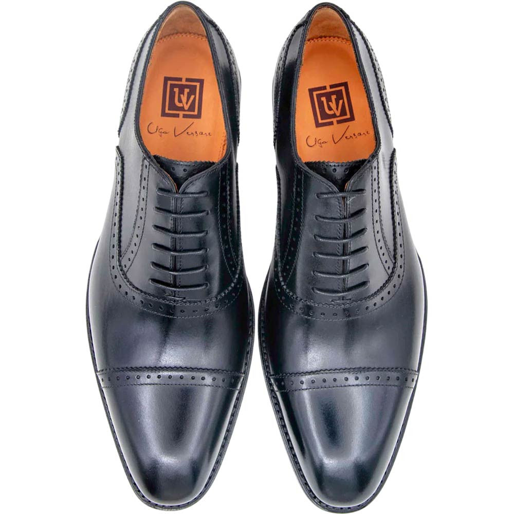 Ugo Vasare Jonathan Black High Heel Cap Toe Shoes