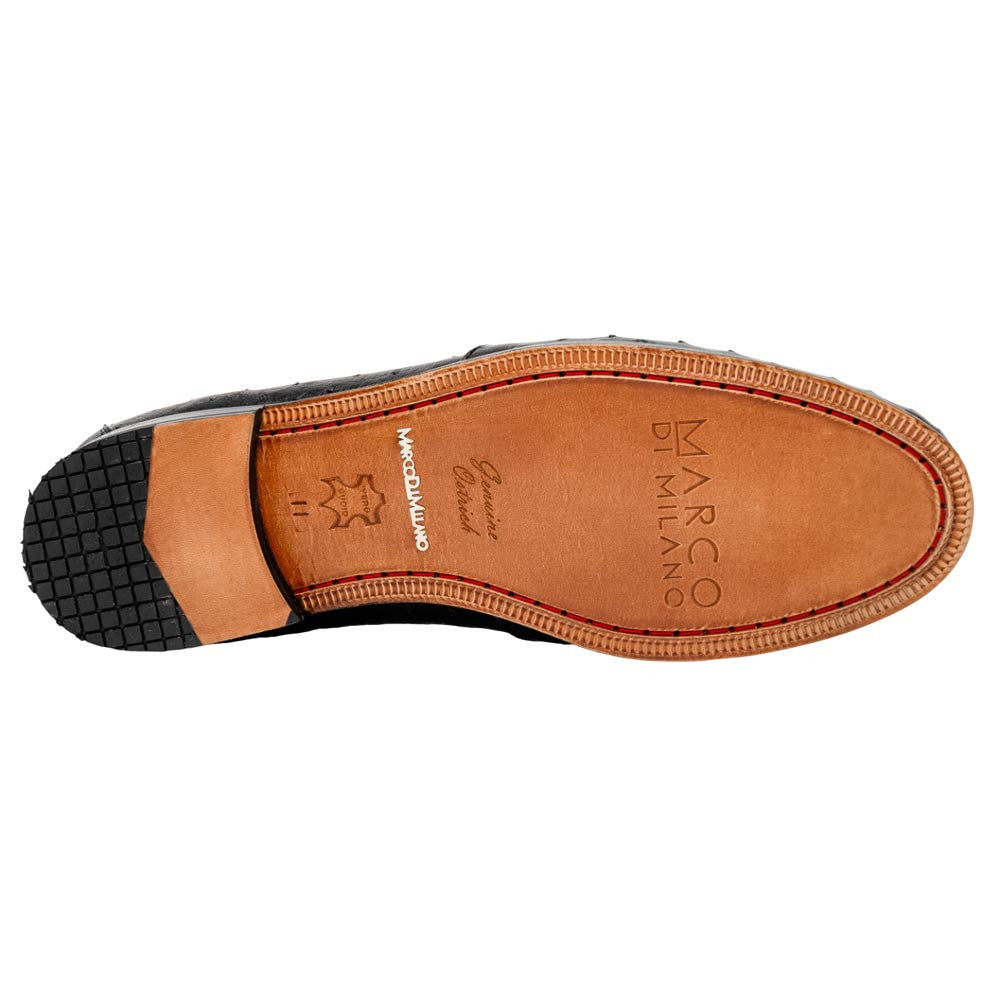 Marco Di Milano Aubiere Black Ostrich Loafers
