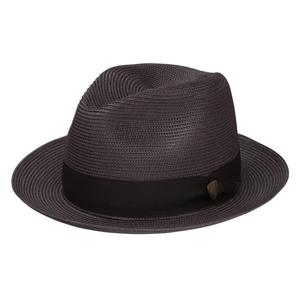 Dobbs Rosebud Brown Florentine Milan Straw Dress Hat