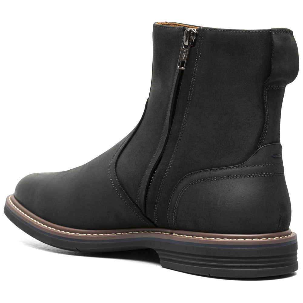 Norwalk PlainToe Side Zip Boot | Florsheim Black CH Dress Boots for Men