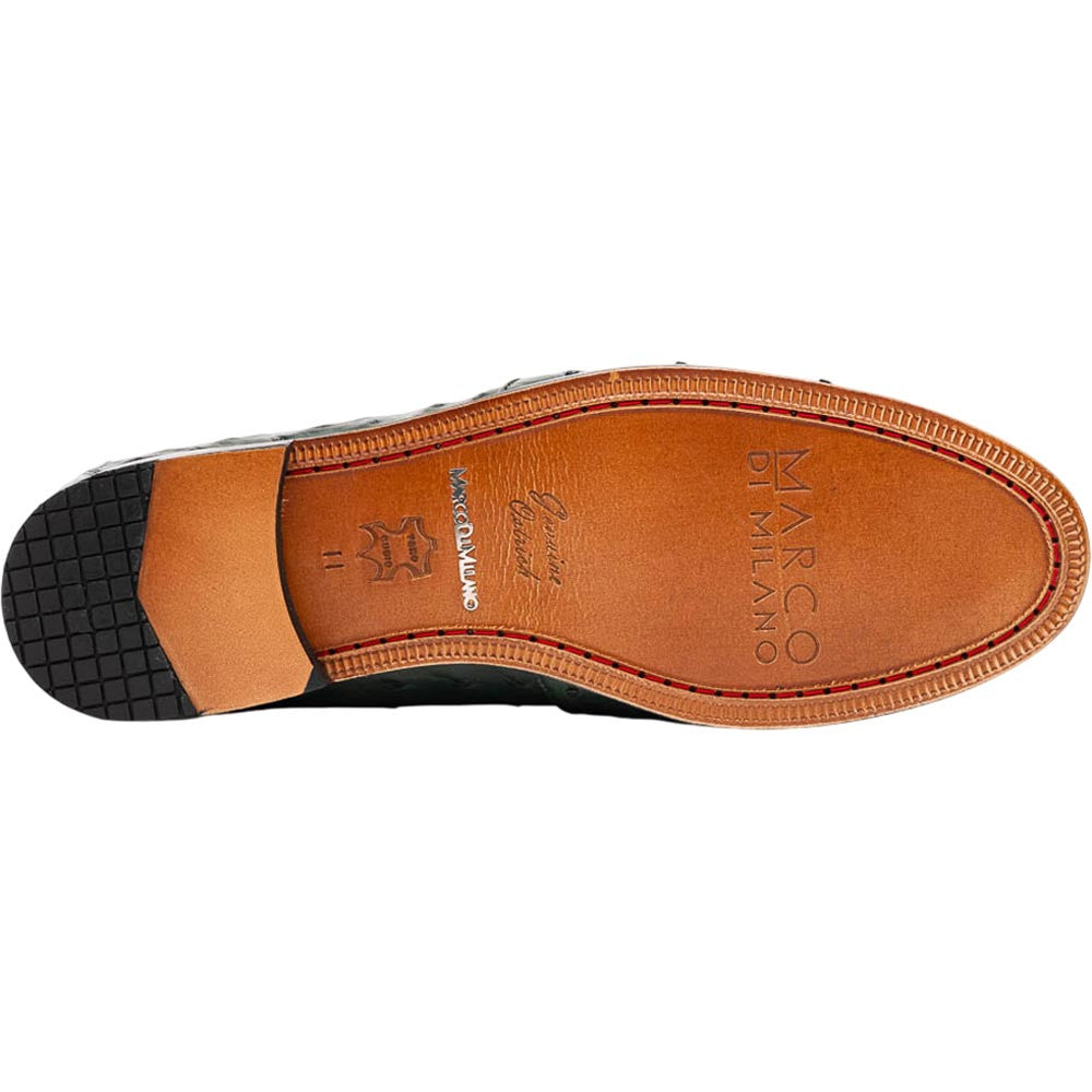 Marco Di Milano Aubiere Forest Green Ostrich Loafers