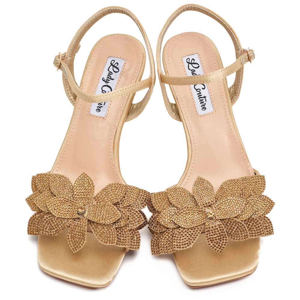 Lady Couture Lori Sandal 2” Heel in Gold
