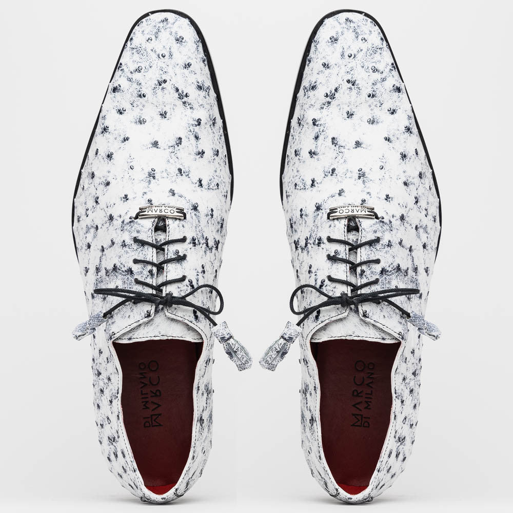 Marco Di Milano Criss Oxford Newspaper Ostrich Shoes