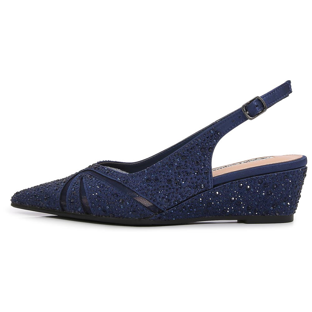 Lady Couture Daniela 2" Wedge Pump in Navy