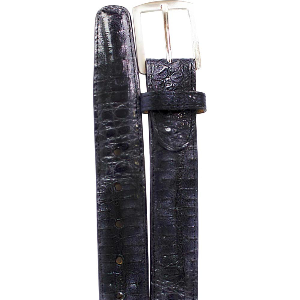 Belvedere Men's Navy Crocodile Belt