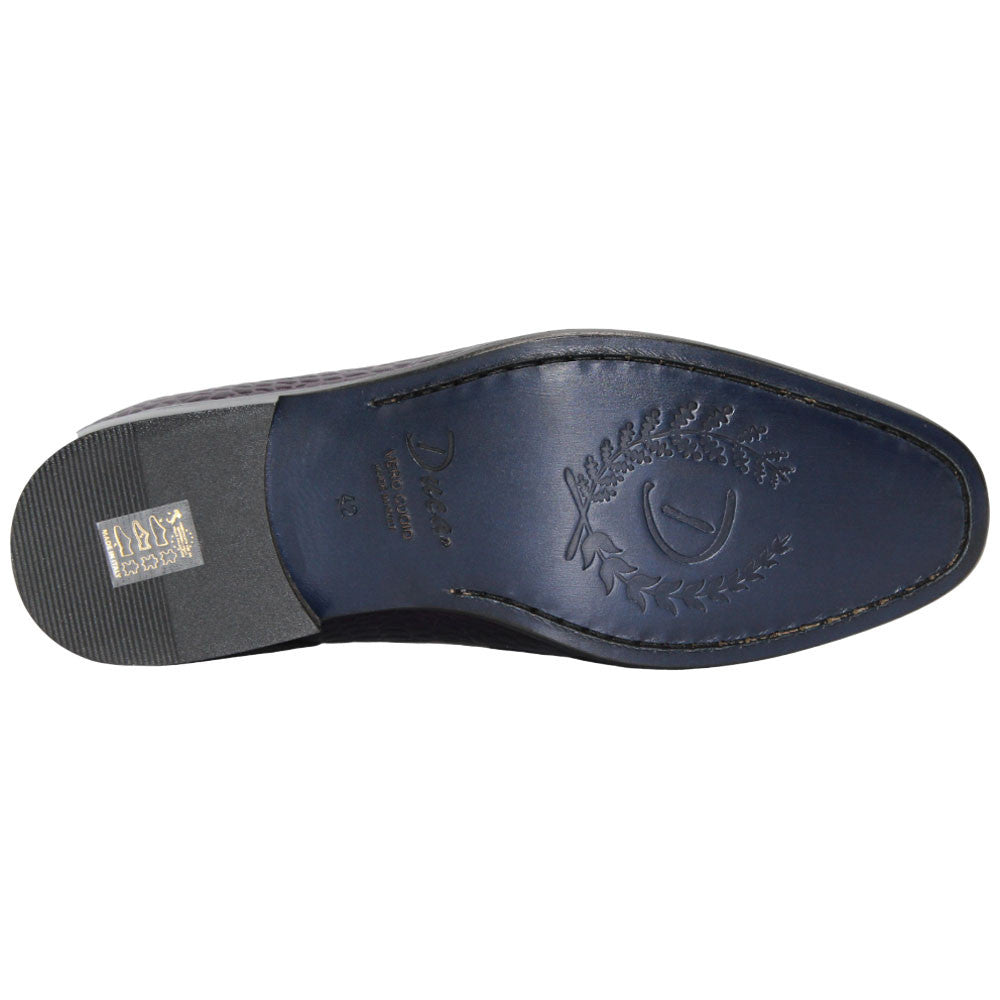 Vasto Purple Calfskin Leather Slip On | Duca Dress Loafers for Men