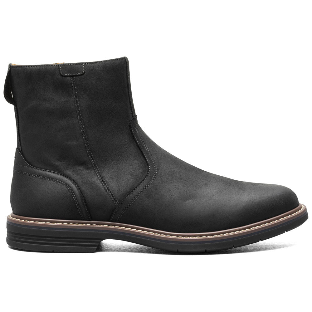 Norwalk PlainToe Side Zip Boot | Florsheim Black CH Dress Boots for Men