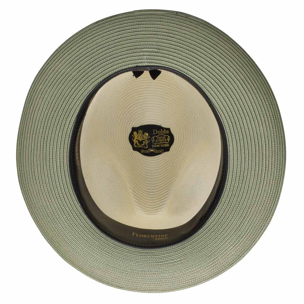 Dobbs Toledo Ivory/Olive Florentine Milan Straw Hat