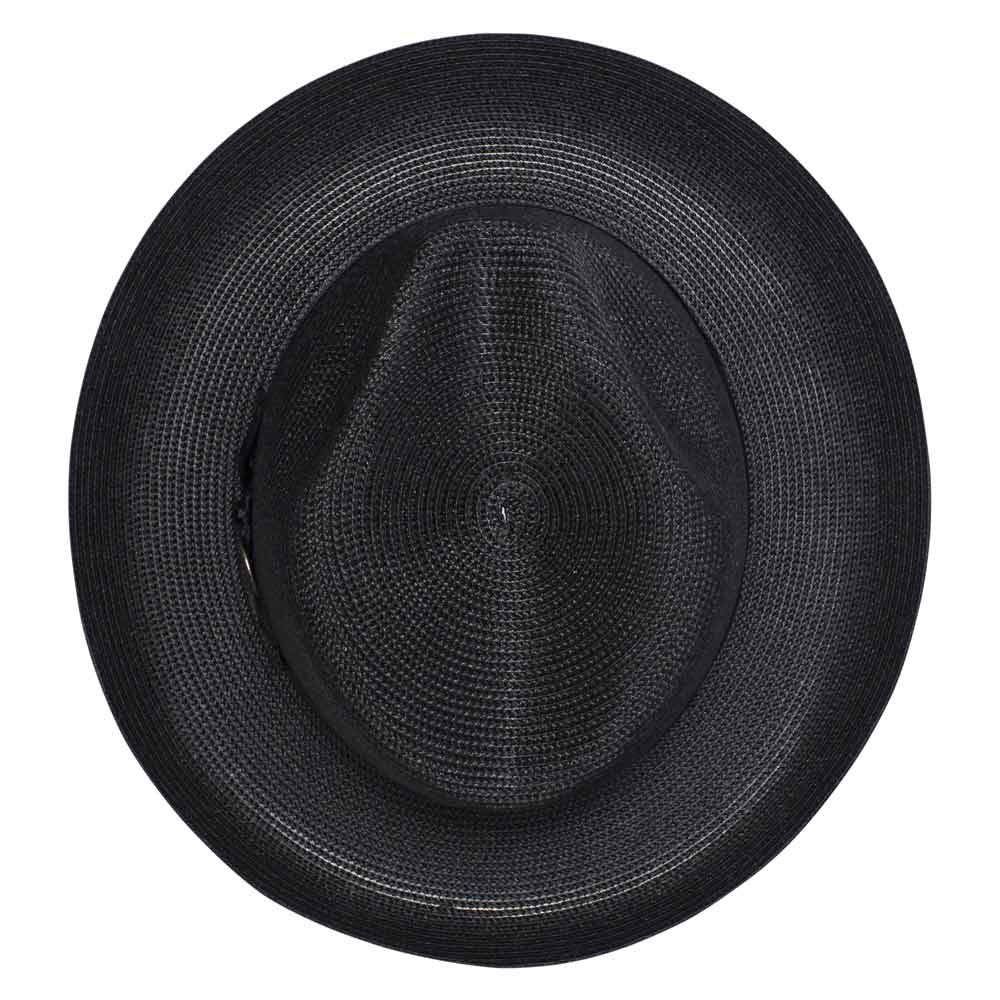 Dobbs Harrod Florentine Milan Straw Hat in Black