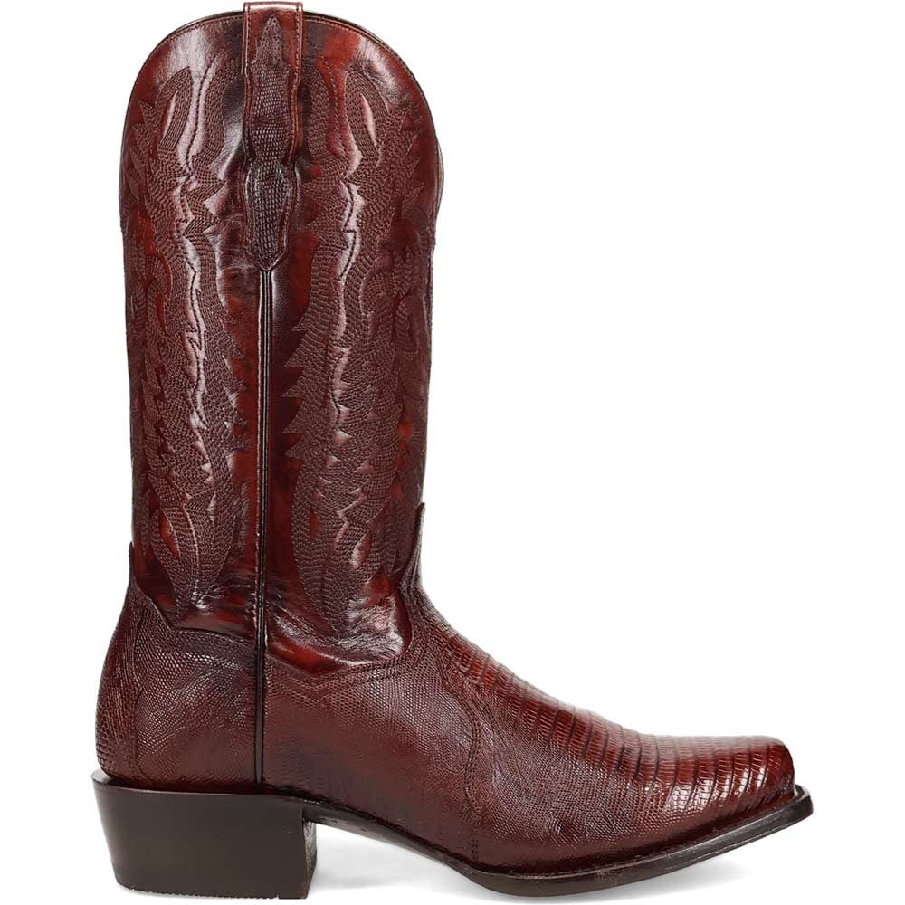 Dan Post Ringold Lizard Skin Antique Tan 13" Cowboy Heel Boots (USA Men Size)