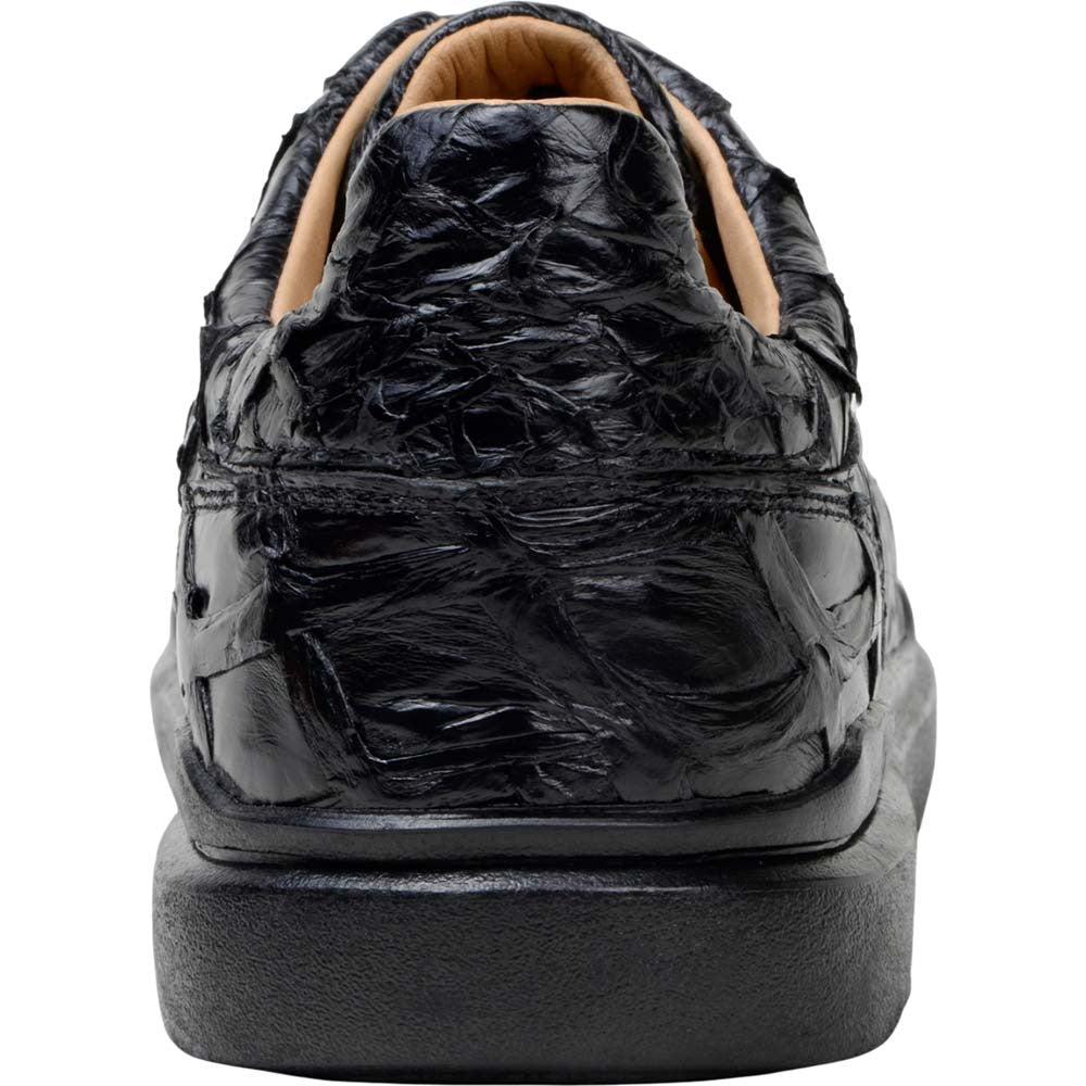 Belvedere Kingstone Black Men’s Genuine Pirarucu Sneakers