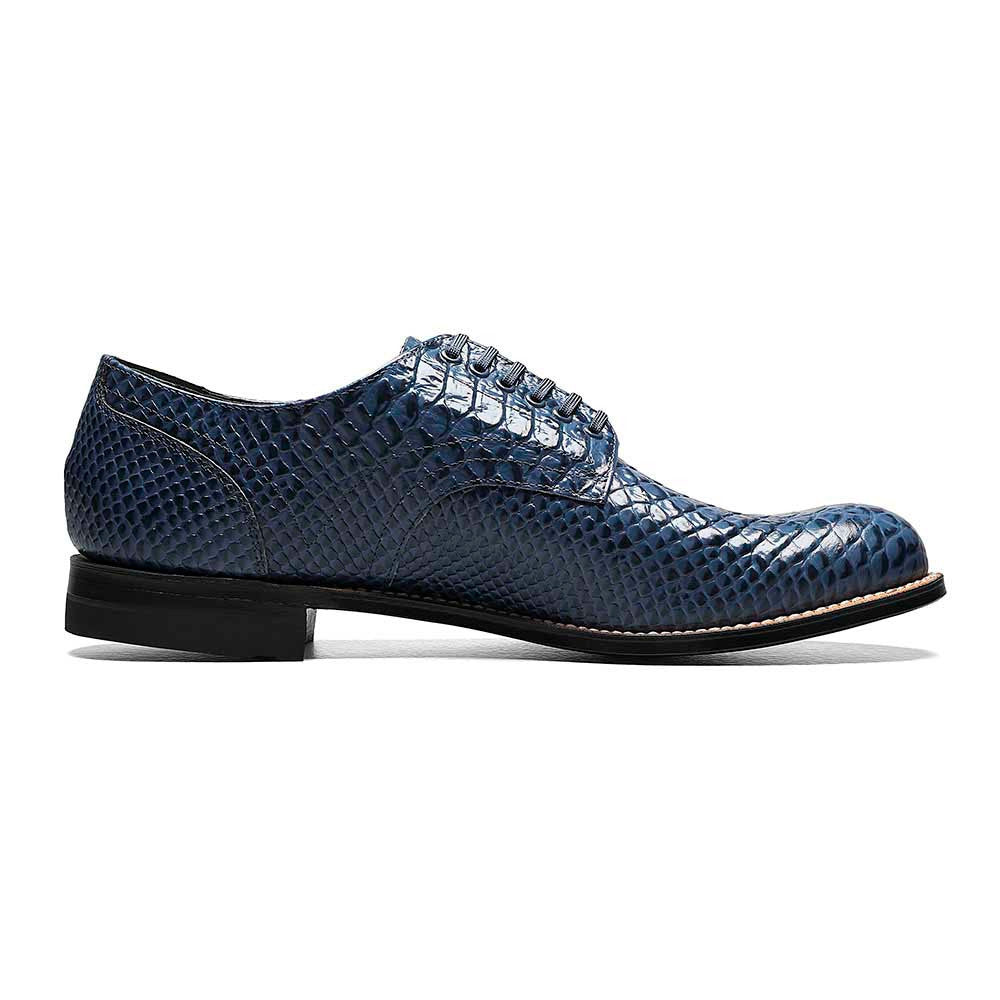 Stacy Adams Men's Madison Blue Anaconda Print Plain Toe Oxford