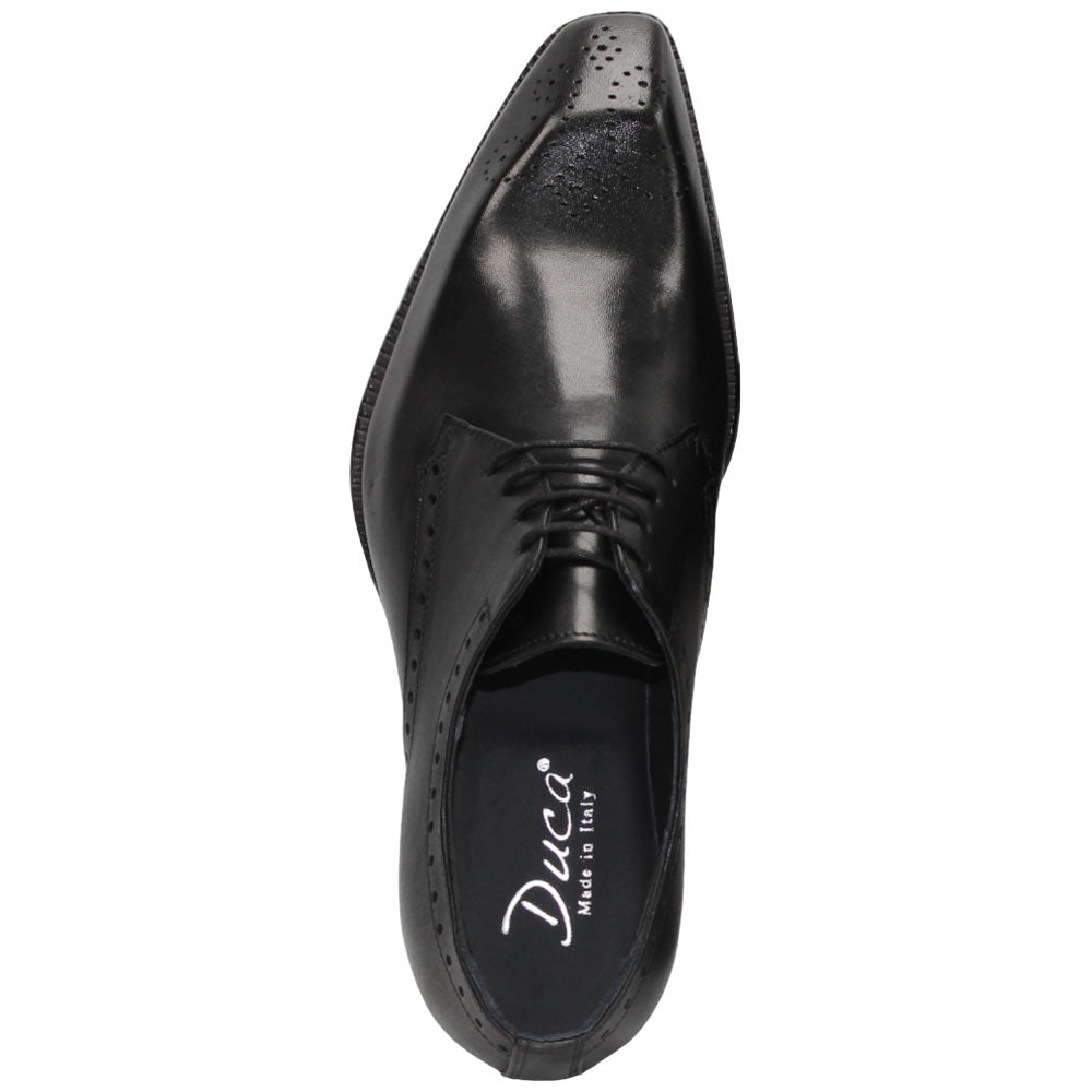 Duca Di Matiste Arpino Men's Oxford Black Calf-Skin Leather Shoes