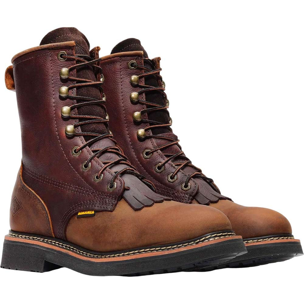 Bonanza Rancher Classic 8” Dark Brown/Crazy Lacer Work Boots