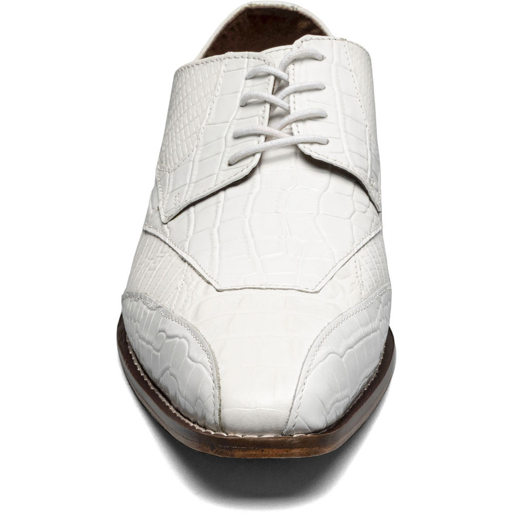 Stacy Adams Tristano Modified Bike Toe Oxford in White