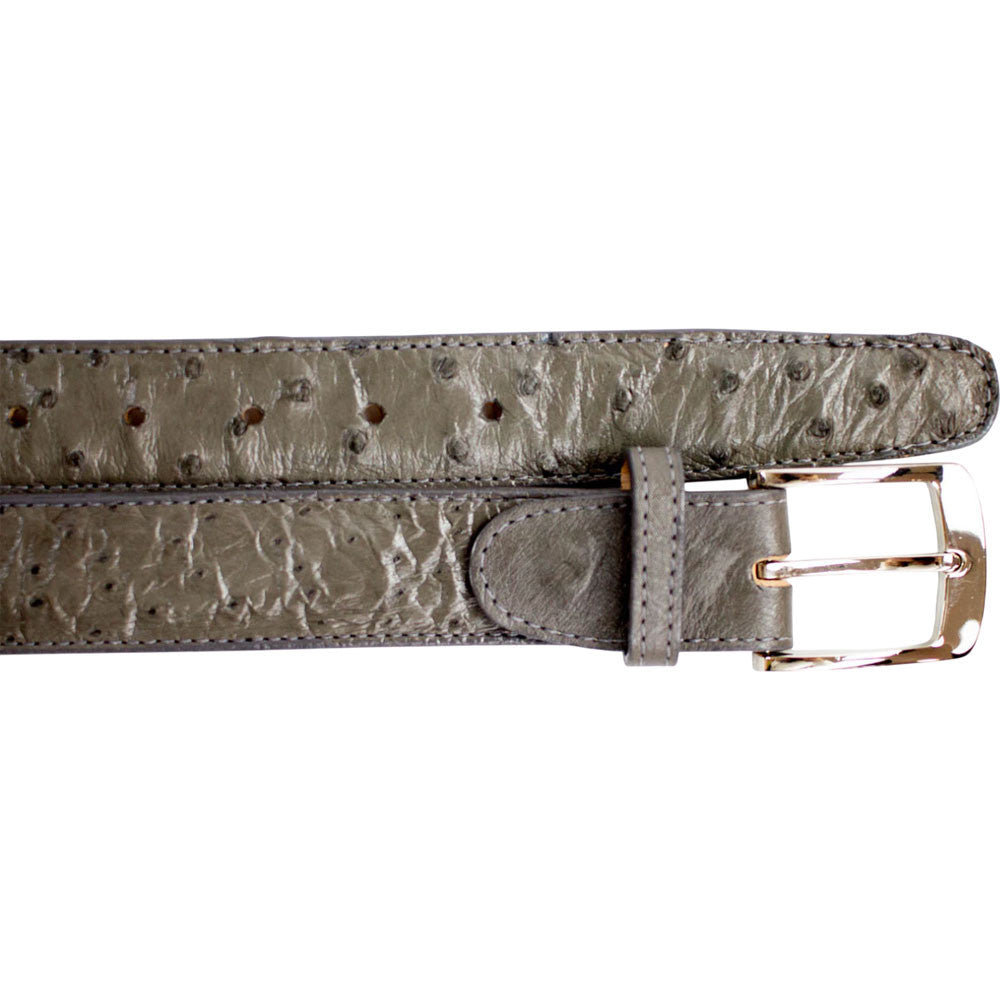 Belvedere Men's Gray Ostrich Quill Belt