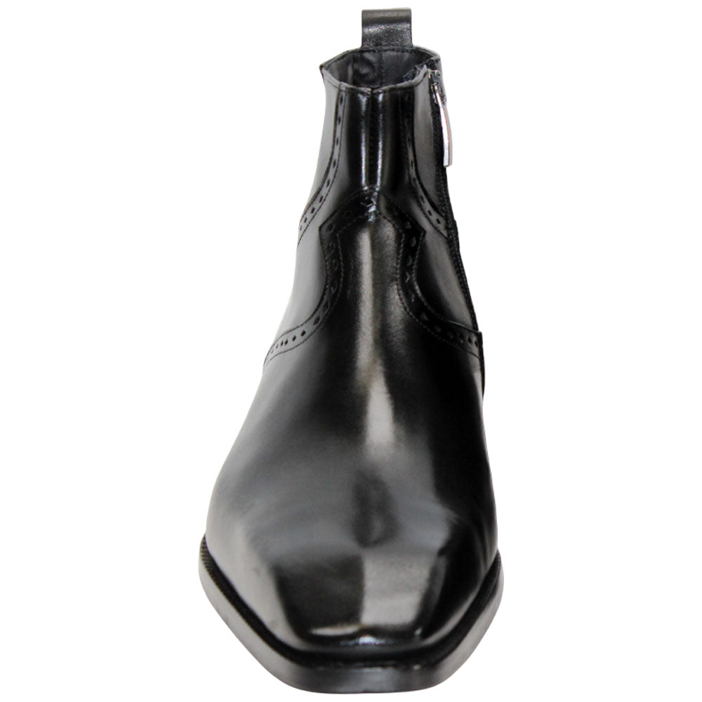 Duca Pedaso Men's Black Calf-Skin Leather Boots