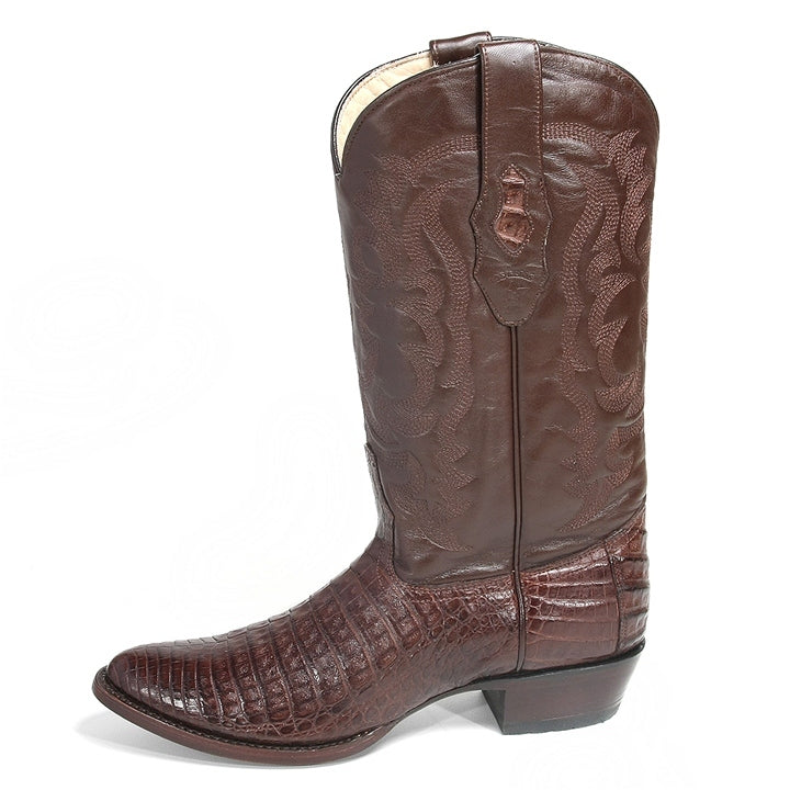 Los Altos Brown Genuine Caiman Crocodile Belly Skin