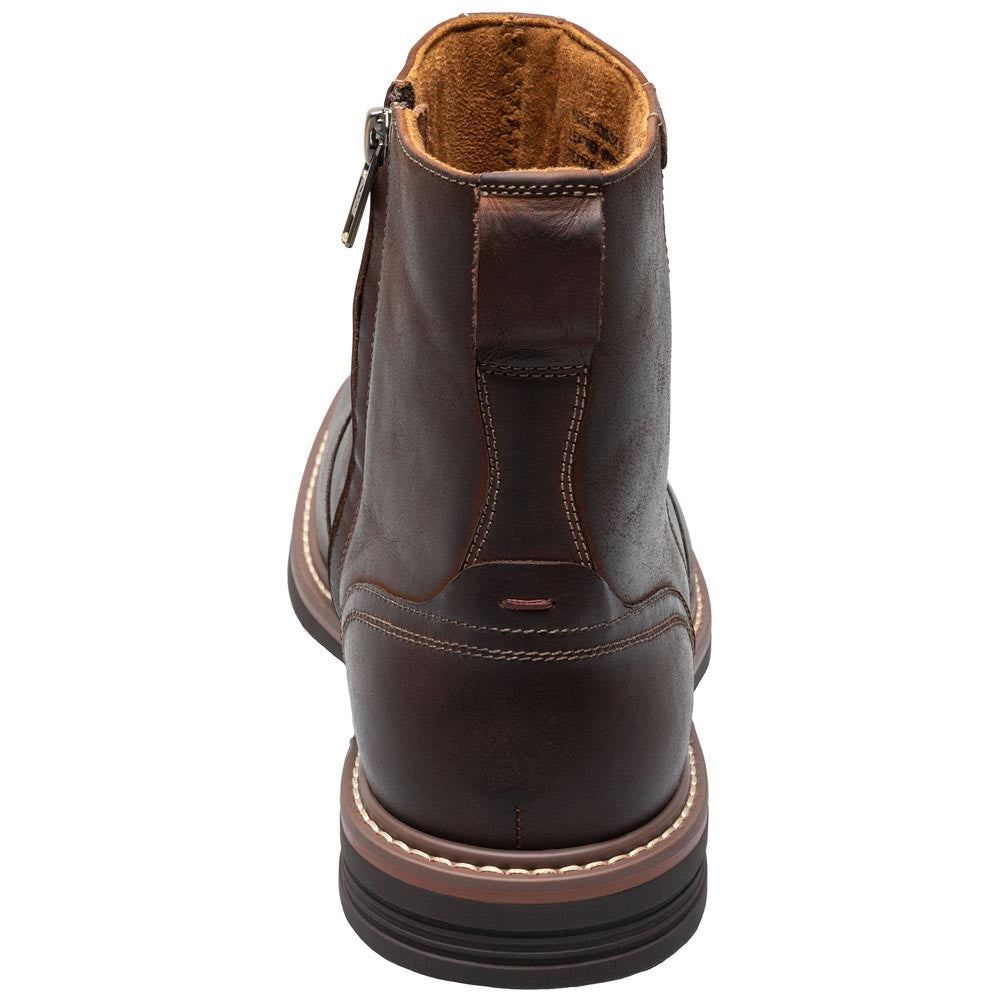 Norwalk PlainToe Side Zip Boot | Florsheim Brown CH Dress Boots for Men