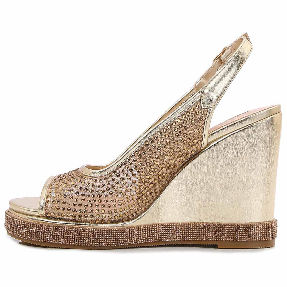 Lady Couture Belair 4” Wedge Sandals in Gold