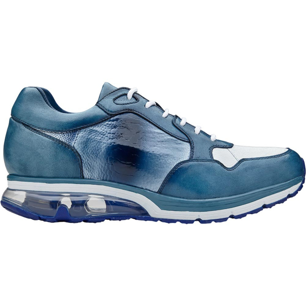 Belvedere Gino Men’s Genuine Ostrich & Soft Italian Calf Leather Sneakers