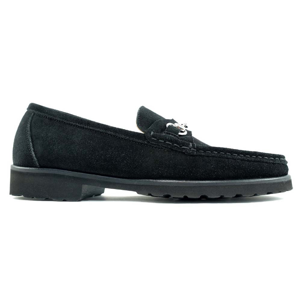 Alan Payne Wharton Black Suede Bit Loafers