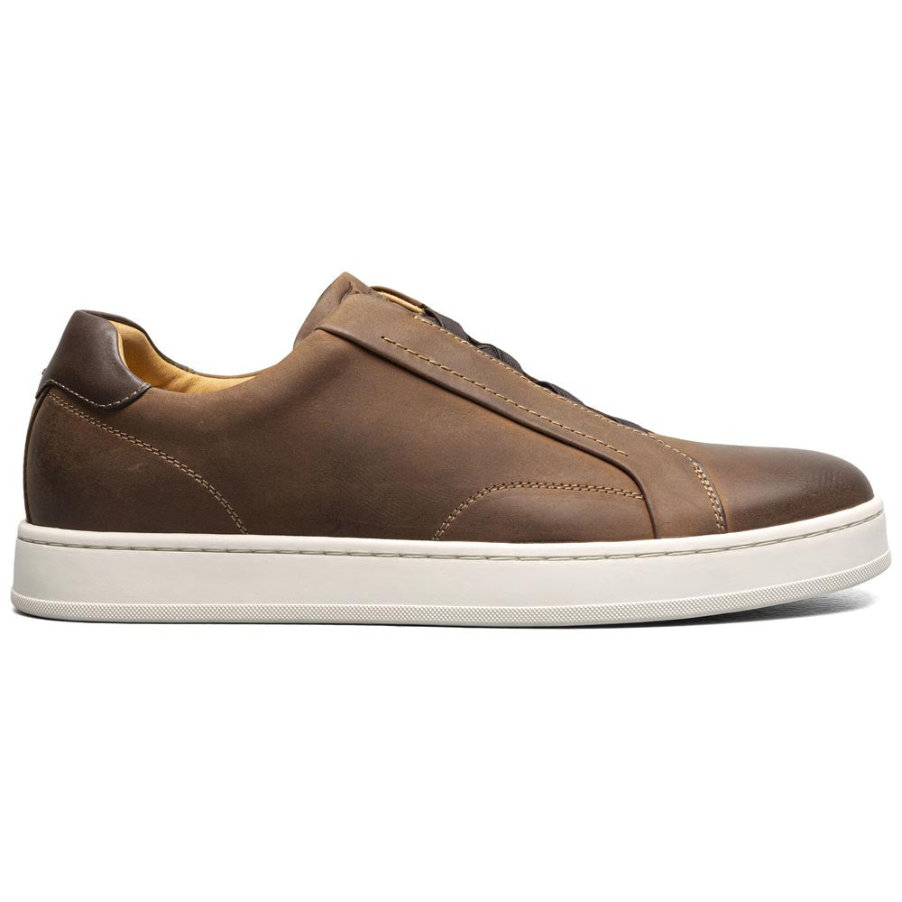 Monopoli Elastic Lace To Toe Sneaker | Florsheim Brown CH Dress Sneakers for Men