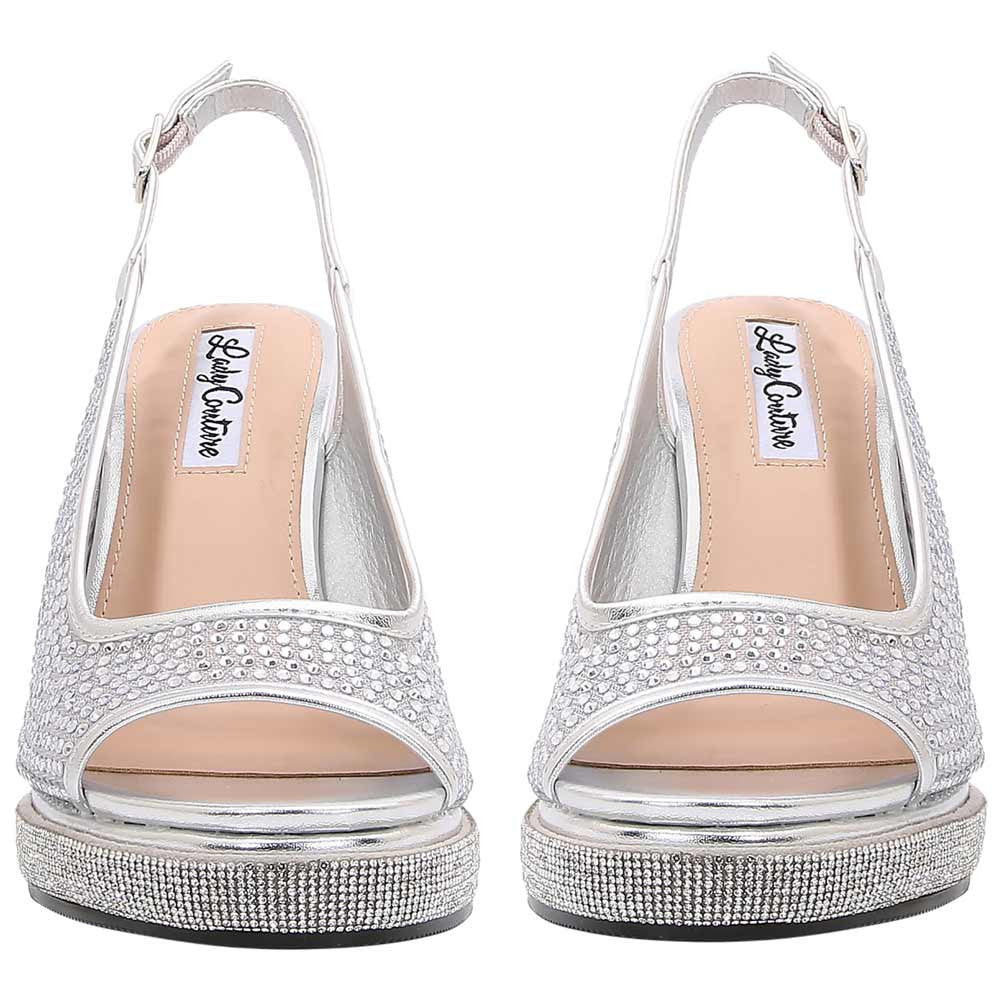 Lady Couture Belair 4” Wedge Sandals in Silver