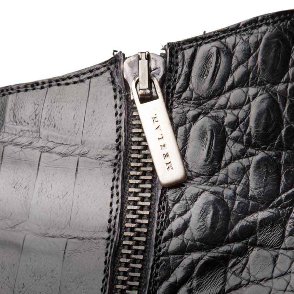 Mezlan Men's Blackmore Genuine Crocodile Dress Boot in Black