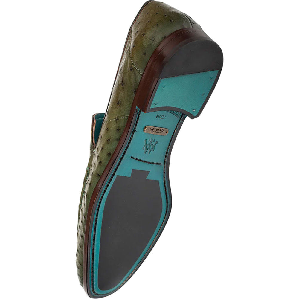 Mezlan Men’s Menor Olive Genuine Ostrich Slip-On