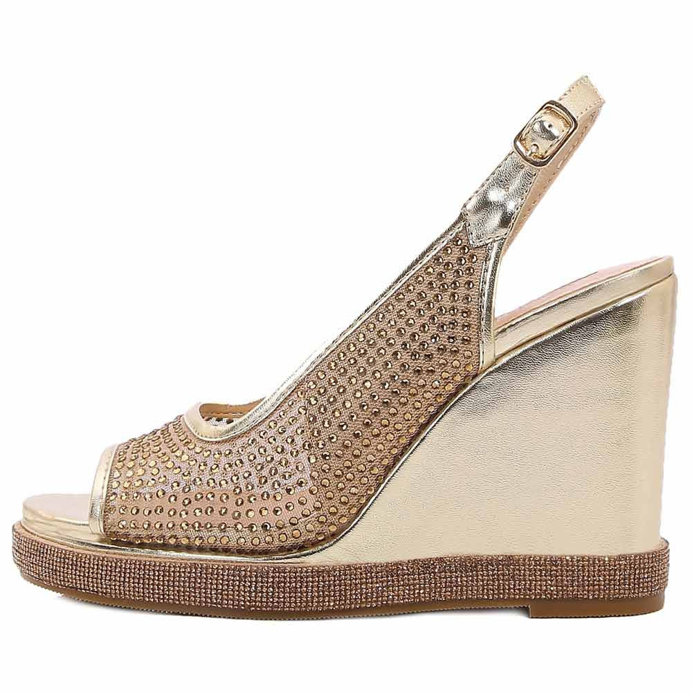 Lady Couture Belair 4” Wedge Sandals in Gold