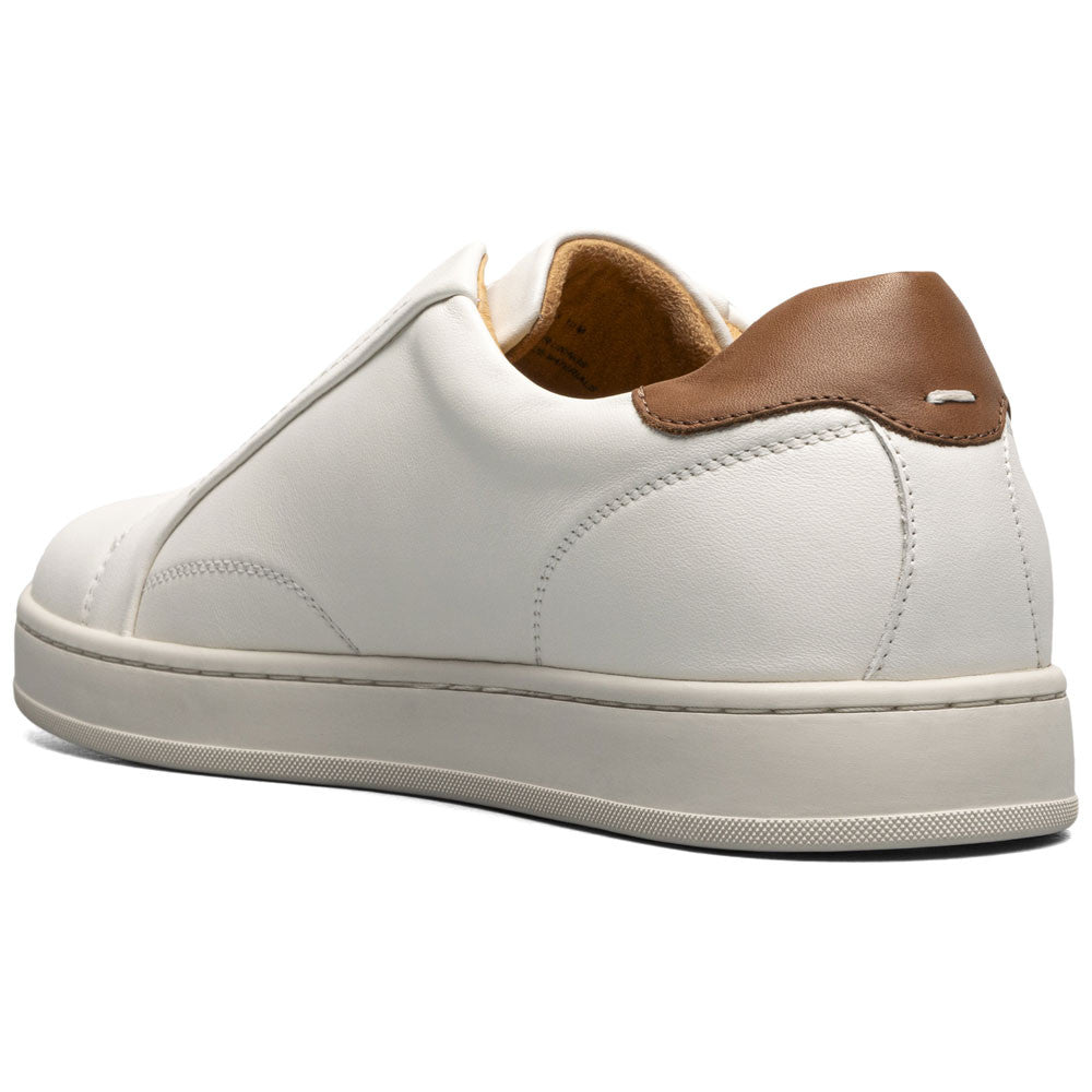 Monopoli Elastic Lace To Toe Sneaker | Florsheim Cream Dress Sneakers for Men