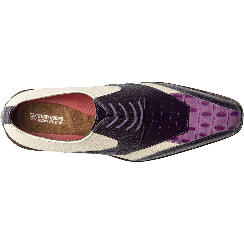 Stacy Adams Tristano Modified Bike Toe Oxford in Purple